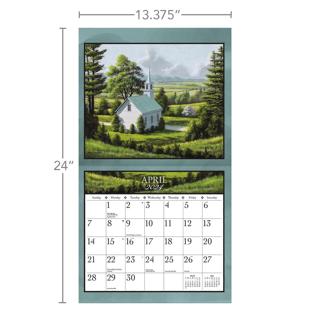 Country Churches 2024 Wall Calendar - Online Exclusive product image