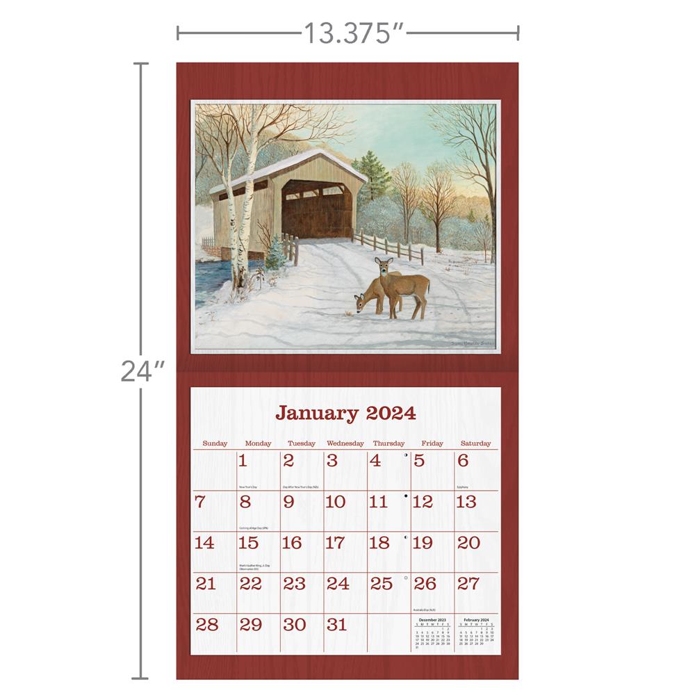 Covered Bridges 2024 Wall Calendar - Online Exclusive product image