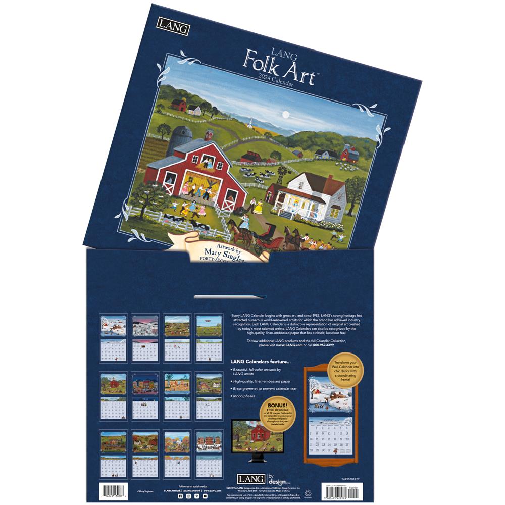 Lang Folk Art 2024 Wall Calendar - Online Exclusive product image