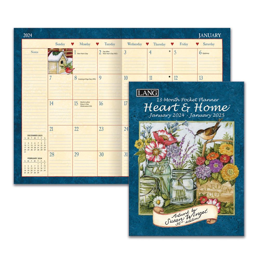 Heart and Home 2024 Monthly Pocket Planner Calendar product image