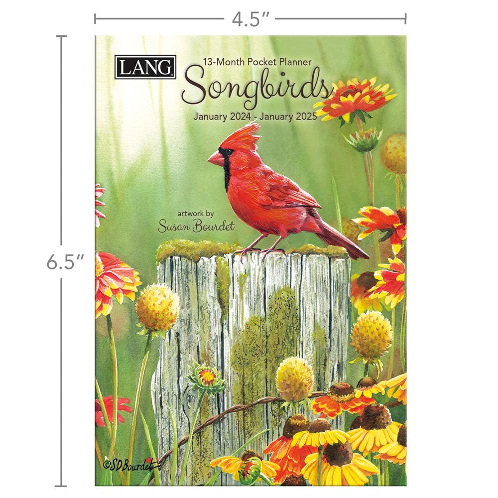 Songbirds 2024 Monthly Pocket Planner Calendar product image