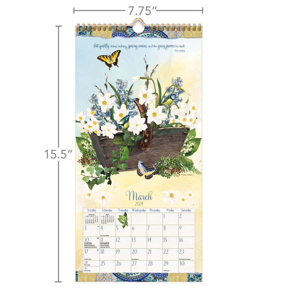 Garden Botanicals 2024 Slim Calendar - Online Exclusive product image