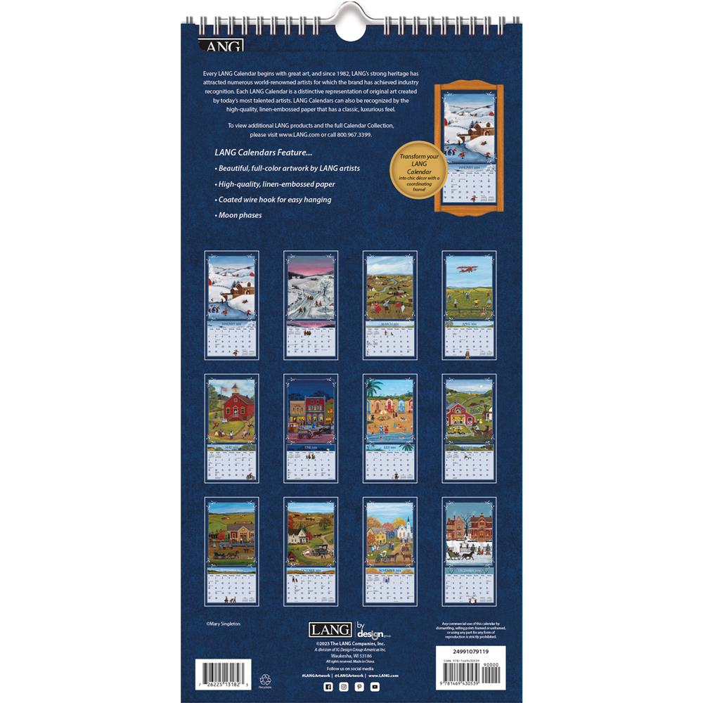 Lang Folk Art 2024 Slim Calendar - Online Exclusive product image