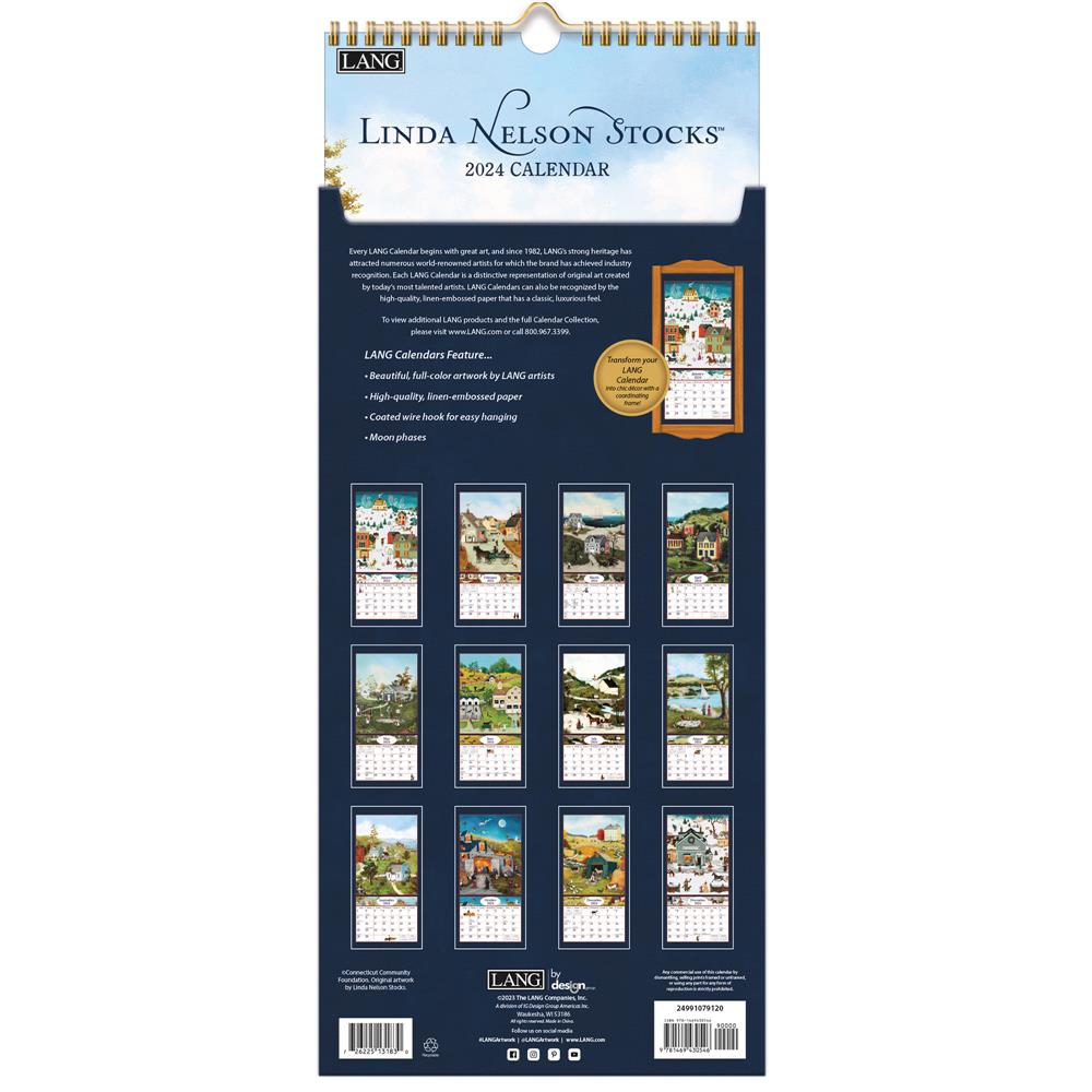 Linda Nelson Stocks 2024 Slim Calendar - Online Exclusive product image