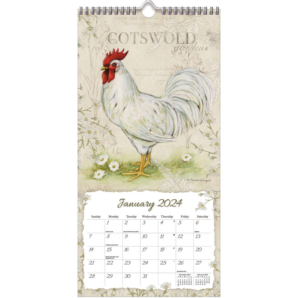 Proud Rooster 2024 Slim Calendar - Online Exclusive product image