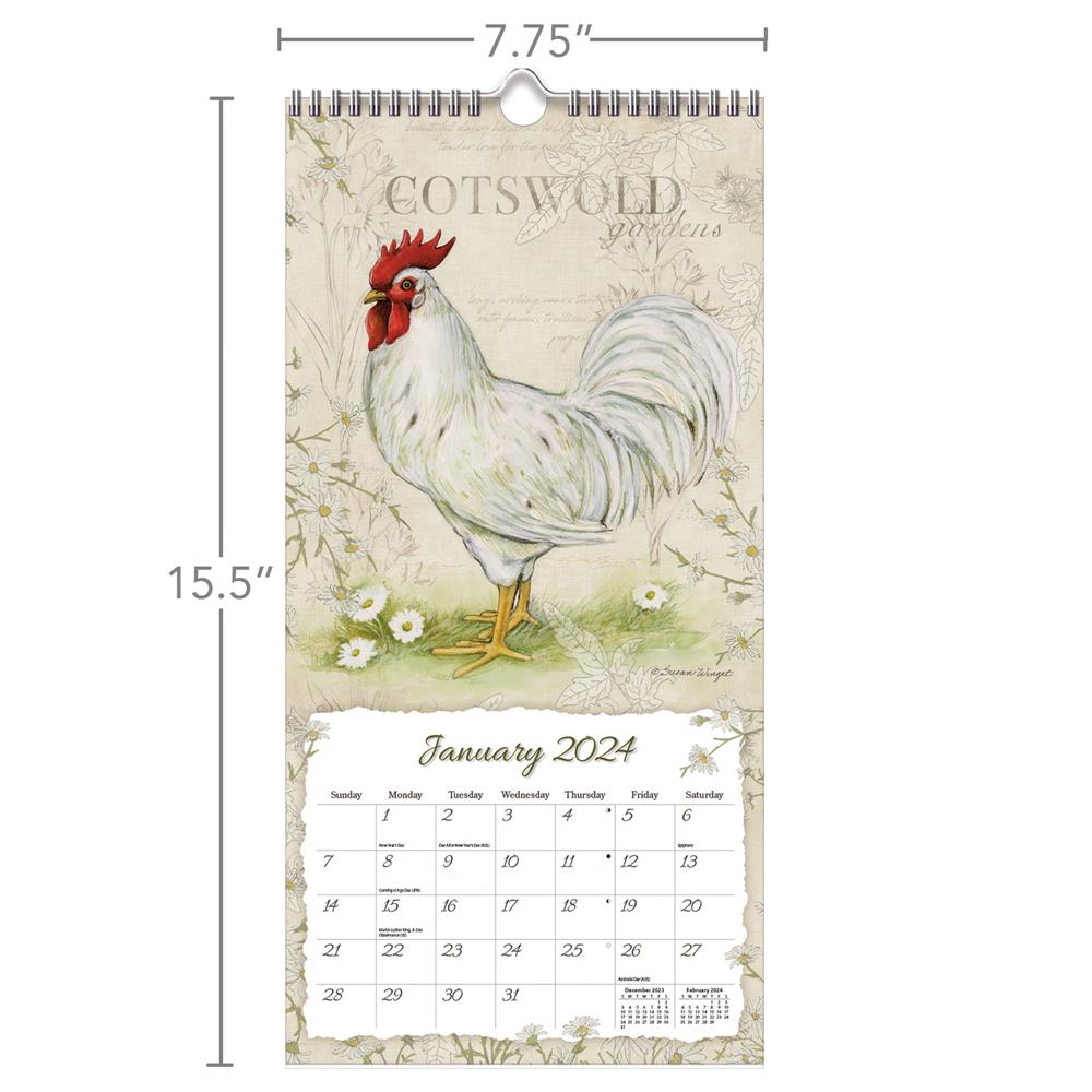 Proud Rooster 2024 Slim Calendar - Online Exclusive product image