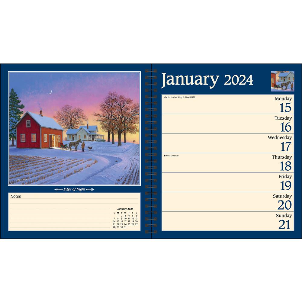 Burde Planner 2024 | Life Organizer Family Planner | January 1, 2024 to  January 5, 2025 | 9x6,4 in | Spiral binding | Daily, Weekly & Monthly  planner
