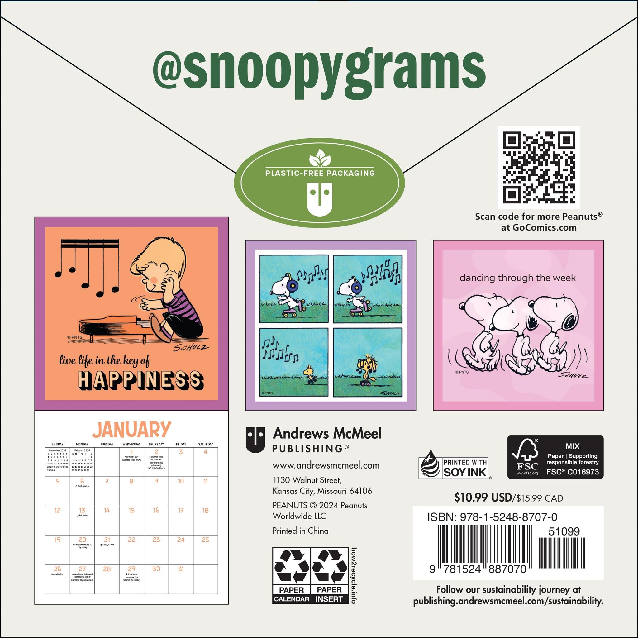 Peanuts Mini 2025 Calendar