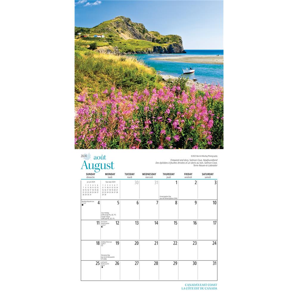 Canadas East Coast 2024 Bilingual Mini Calendar - Online Exclusive product image