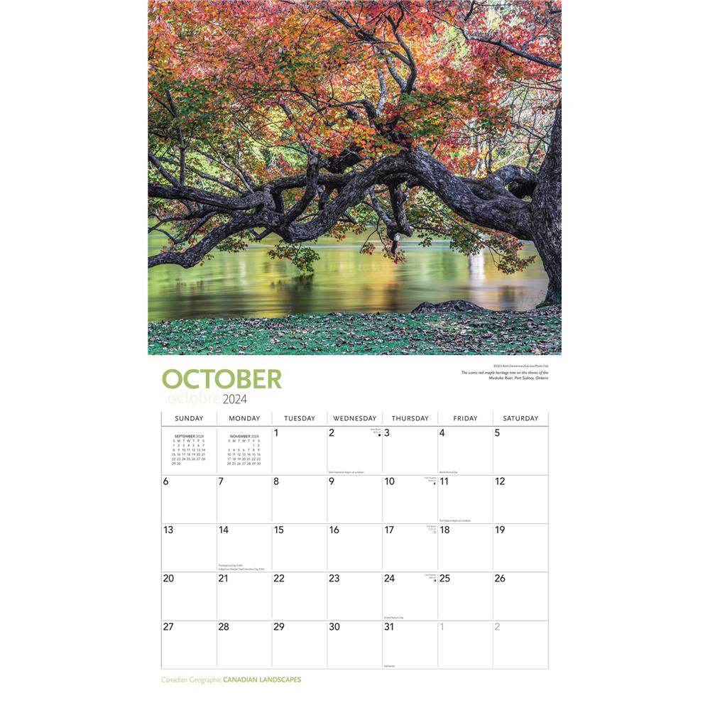 Can Geo Canadian Landscapes 2024 Deluxe Wall Calendar product imageCan Geo Canadian Landscapes 2024 Deluxe Wall Calendar product image