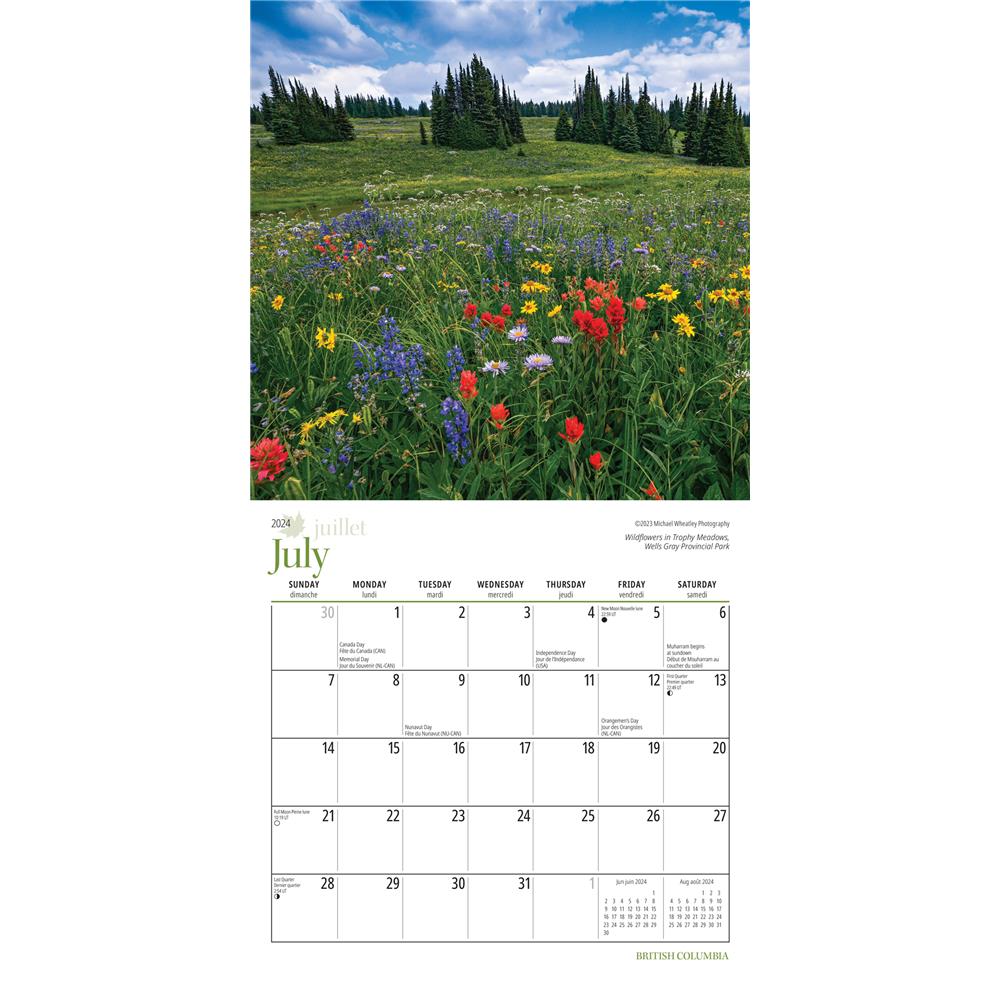 British Columbia 2024 Mini Calendar product image