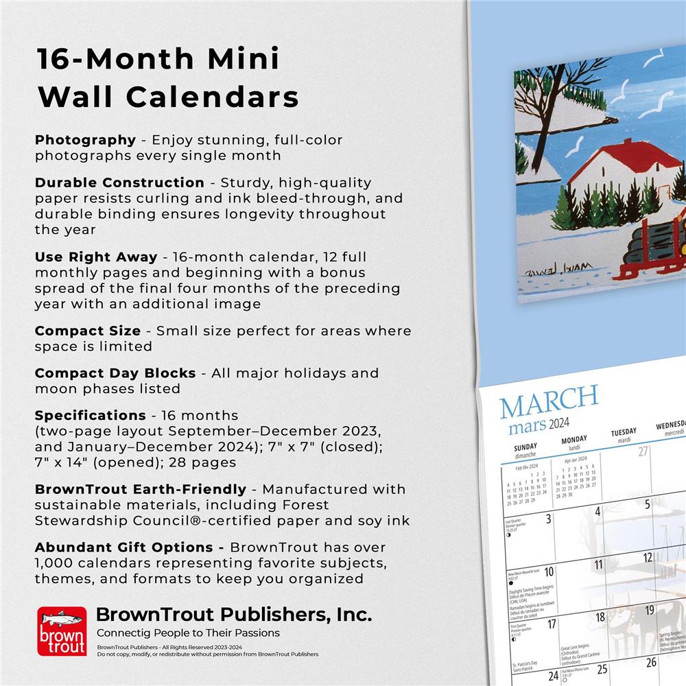 Maud Lewis 2024 Mini Calendar product image