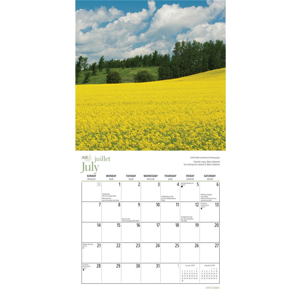 Ontario 2024 Bilingual Mini Calendar product image