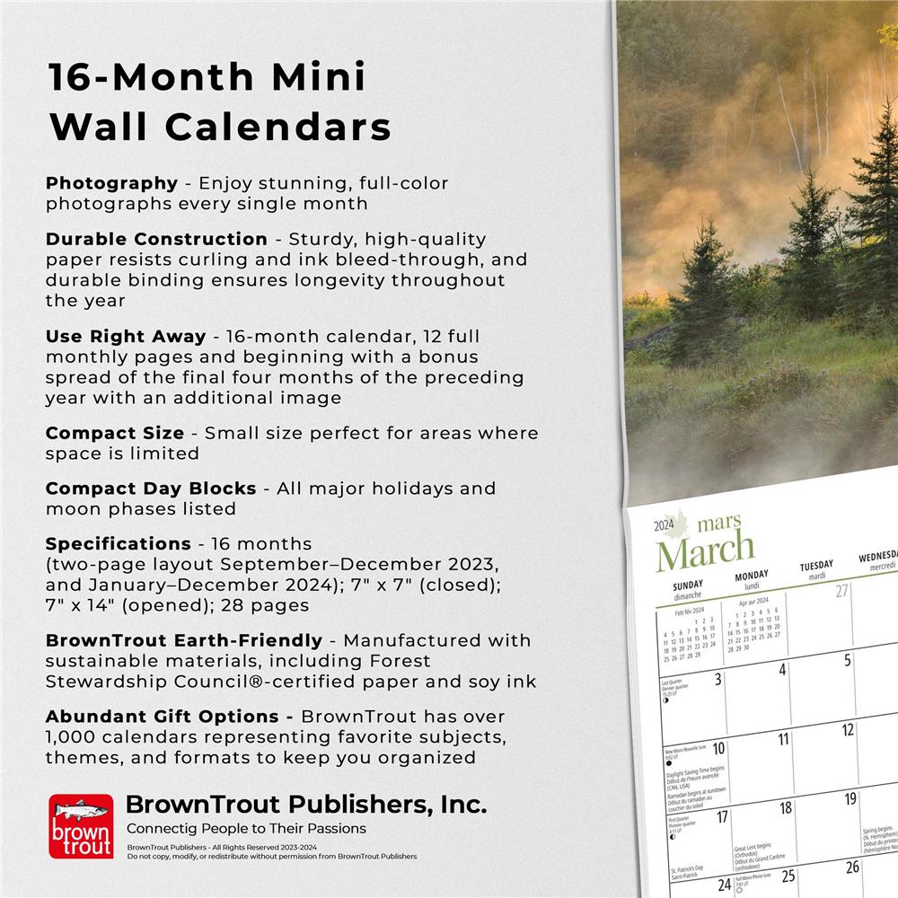 Ontario 2024 Bilingual Mini Calendar product image