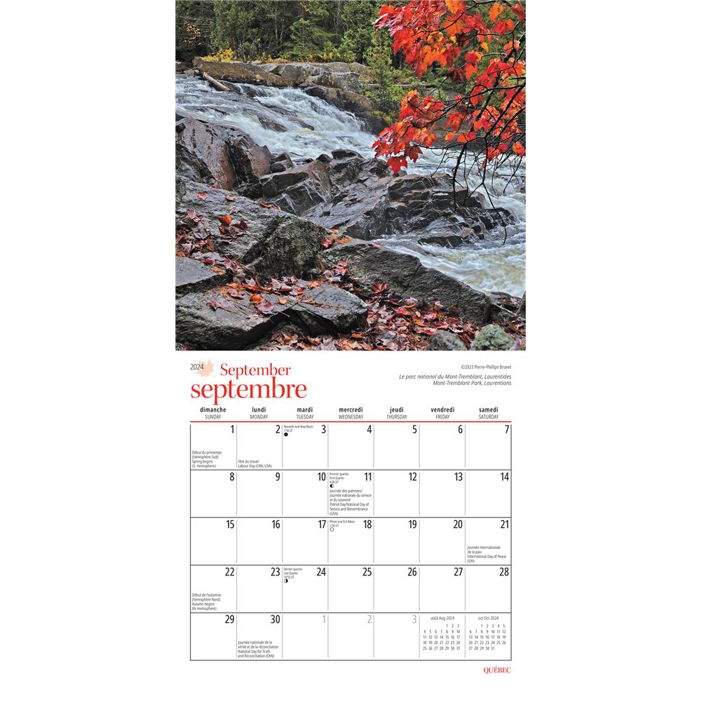 Quebec 2024 Bilingual Mini Calendar product image