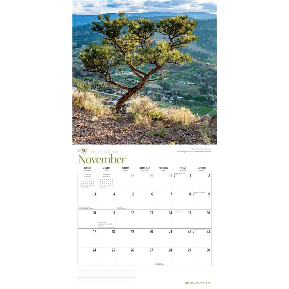 Okanagan Valley 2024 Wall Calendar product image