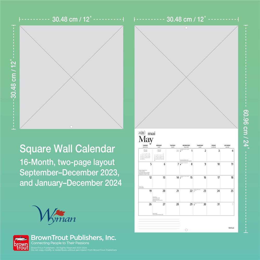 Ontario 2024 Bilingual Wall Calendar product image