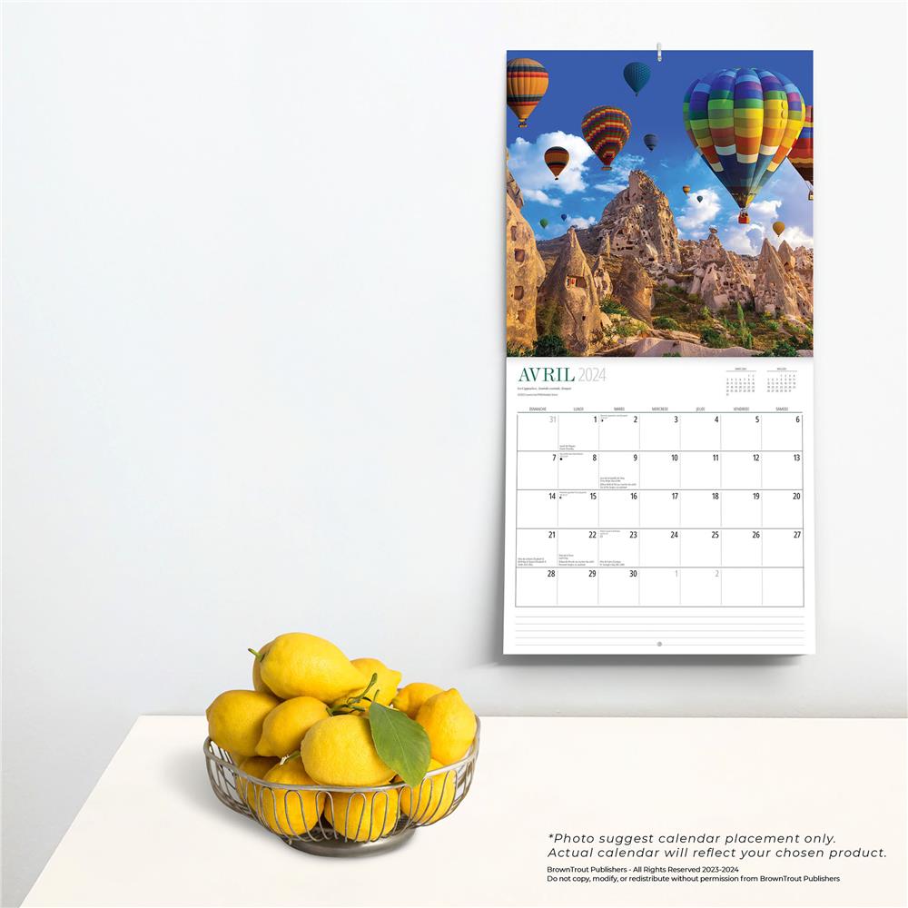 Jadore voyager 2024 Wall Calendar (French)