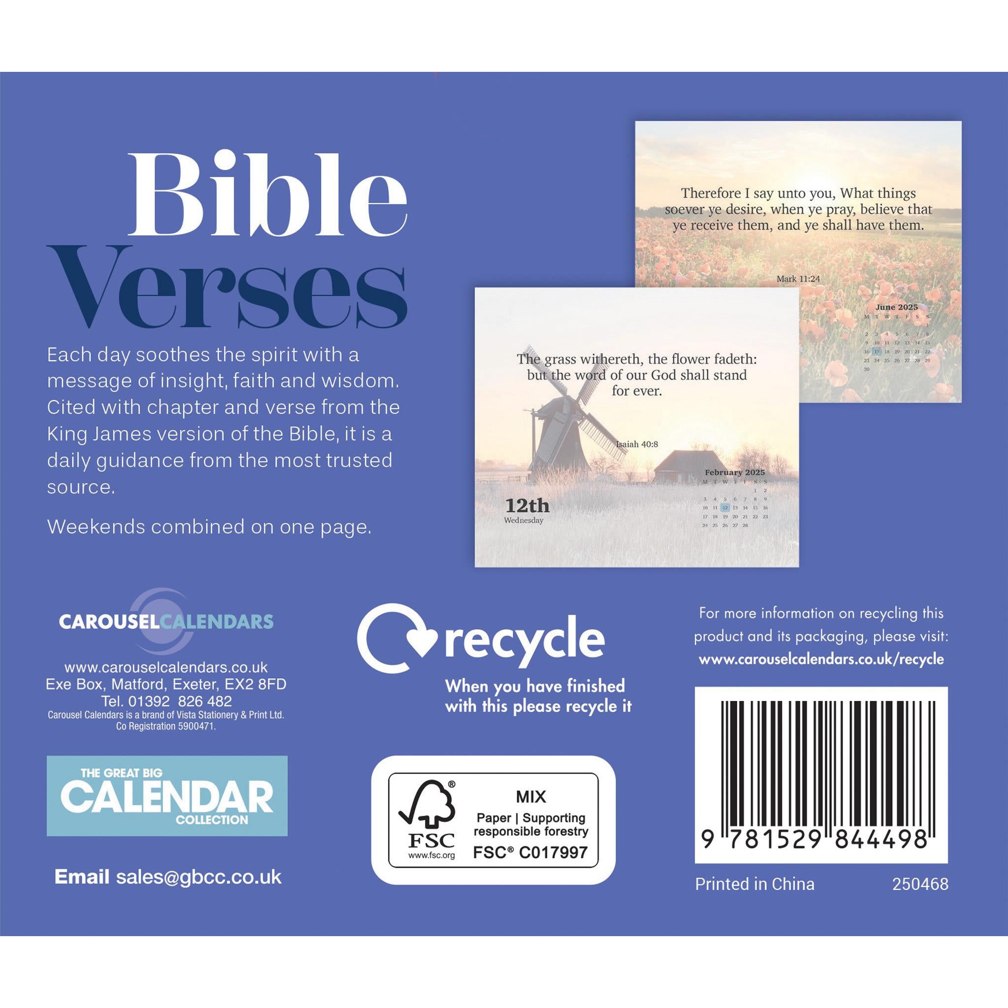 Bible Verses Box 2025 Calendar