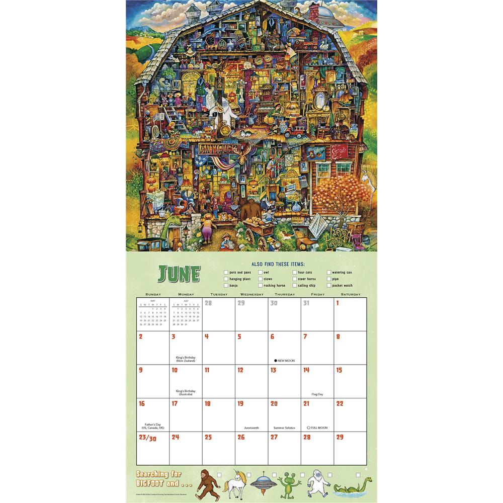 Searching for Bigfoot and His Other Hidden Friends 2024 Wall Calendar