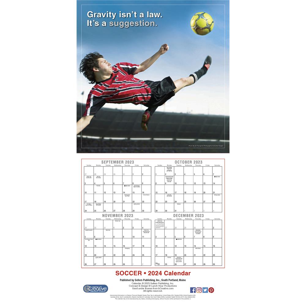 Soccer 2024 Wall Calendar