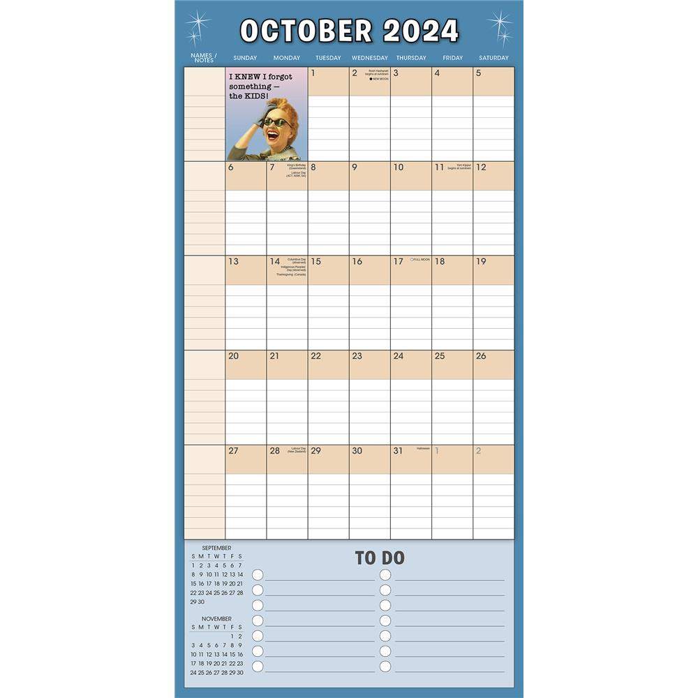 Retro Mama 2024 Wall Calendar