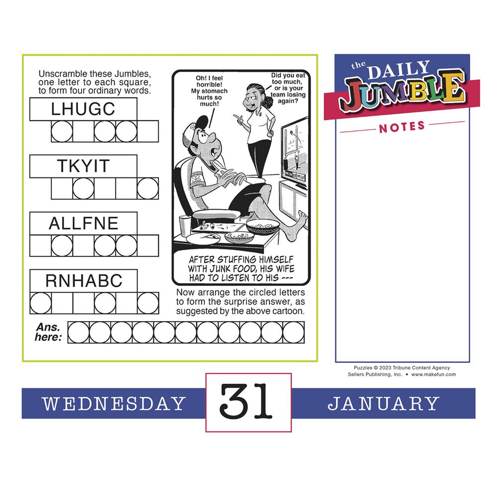 Daily Jumble 2024 Box Calendar