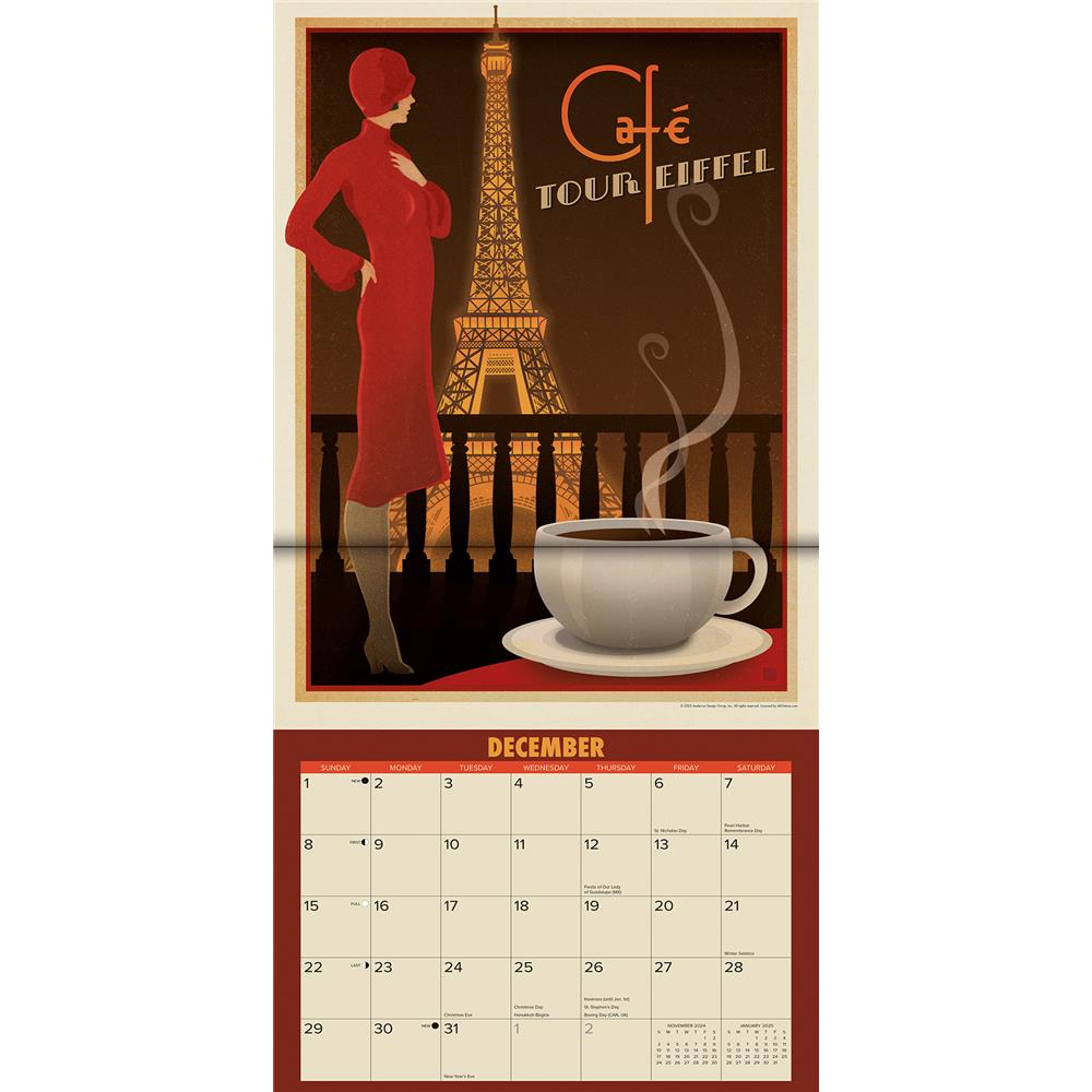 Coffee Delights Art ADG 2024 Wall Calendar
