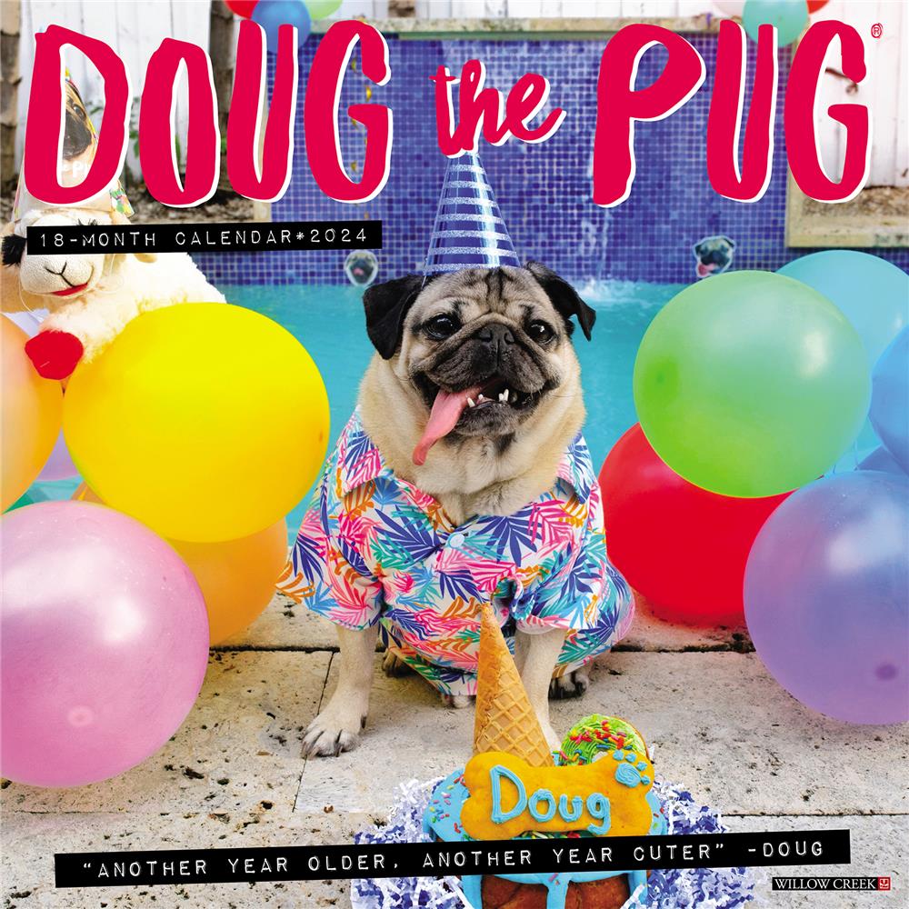 Doug the Pug 2024 Wall Calendar