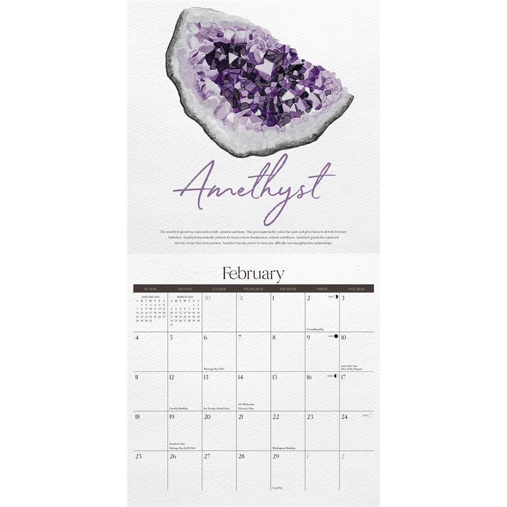 Gemstones 2024 Wall Calendar