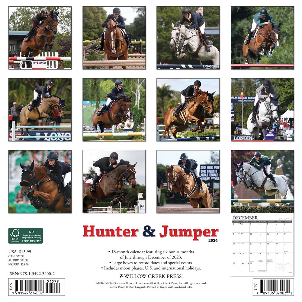 Hunter and Jumper 2024 Wall Calendar