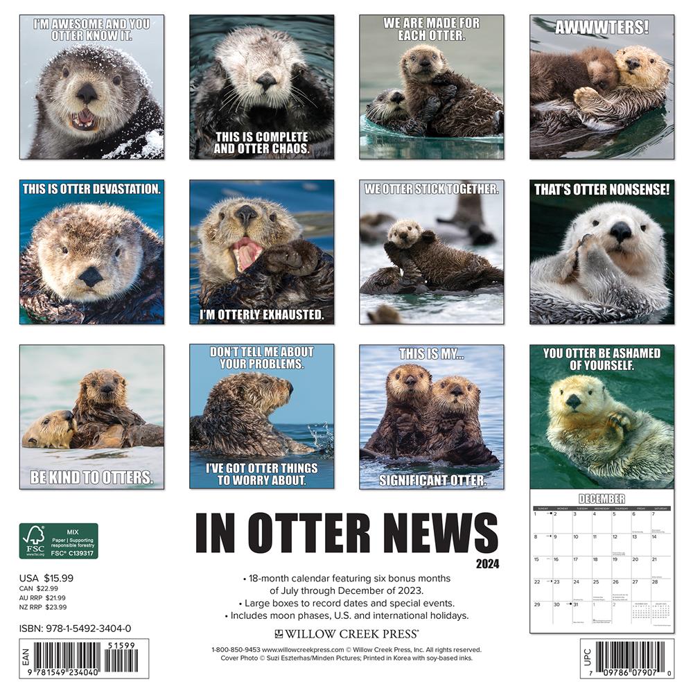 In Otter News 2024 Wall Calendar