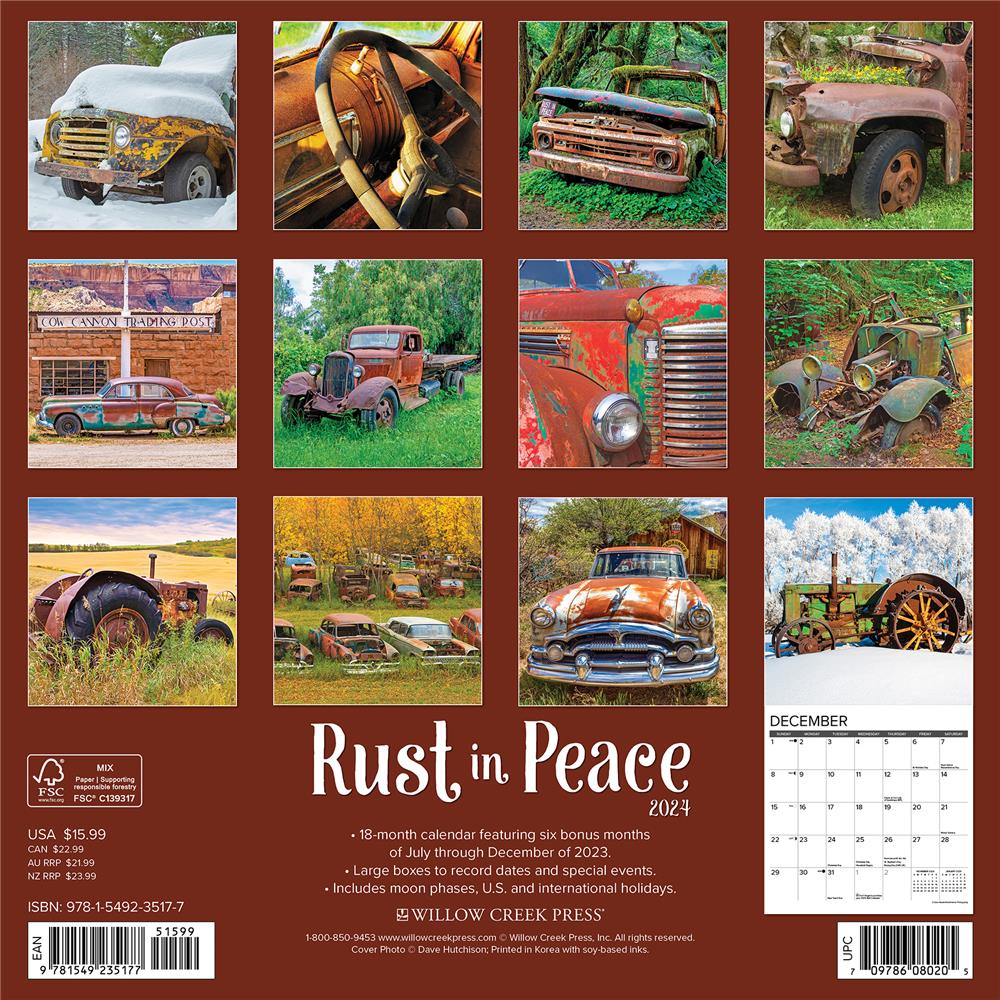 Rust in Peace 2024 Wall Calendar