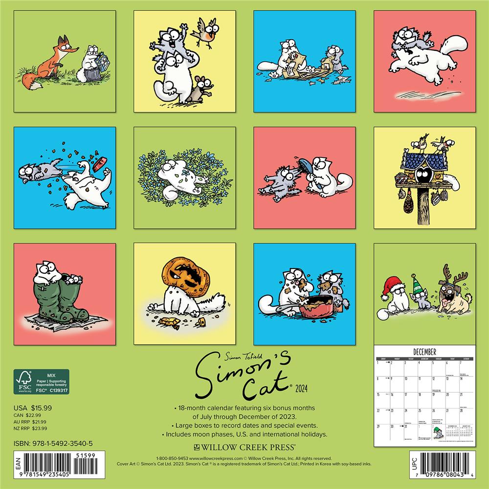 Simons Cat 2024 Wall Calendar - Online Exclusive