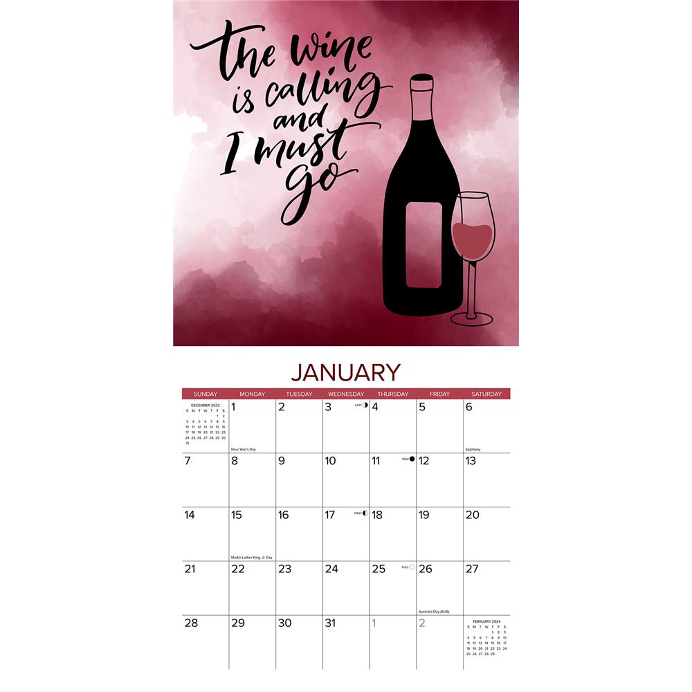 Wine Not 2024 Wall Calendar - Online Exclusive
