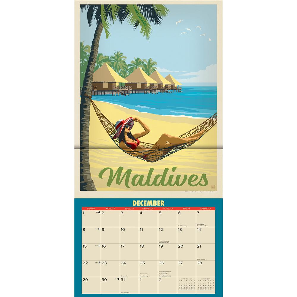 World Travel Classic Posters 2024 Wall Calendar
