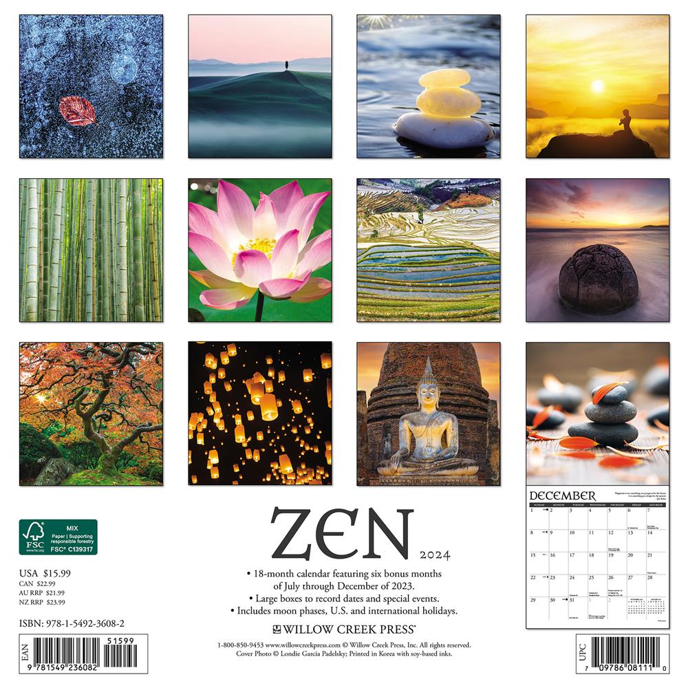 Zen 2024 Wall Calendar