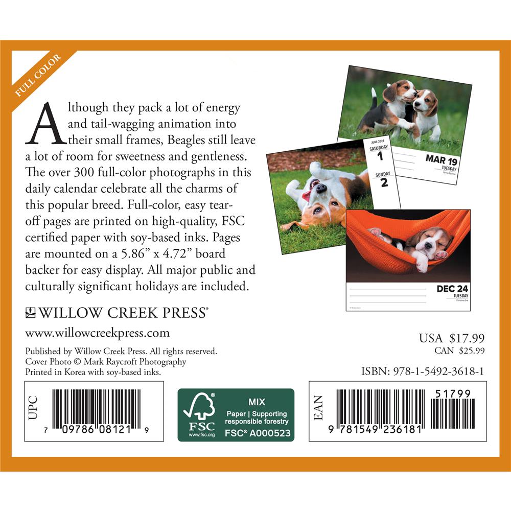 Beagles 2024 Box Calendar - Online Exclusive product image