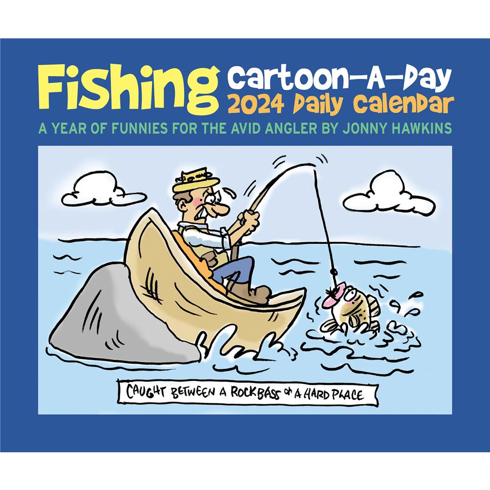Fishing Cartoon A Day by Jonny Hawkins 2024 Box Calendar product image