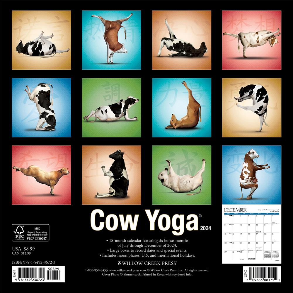 Cow Yoga 2024 Mini Calendar 0product image