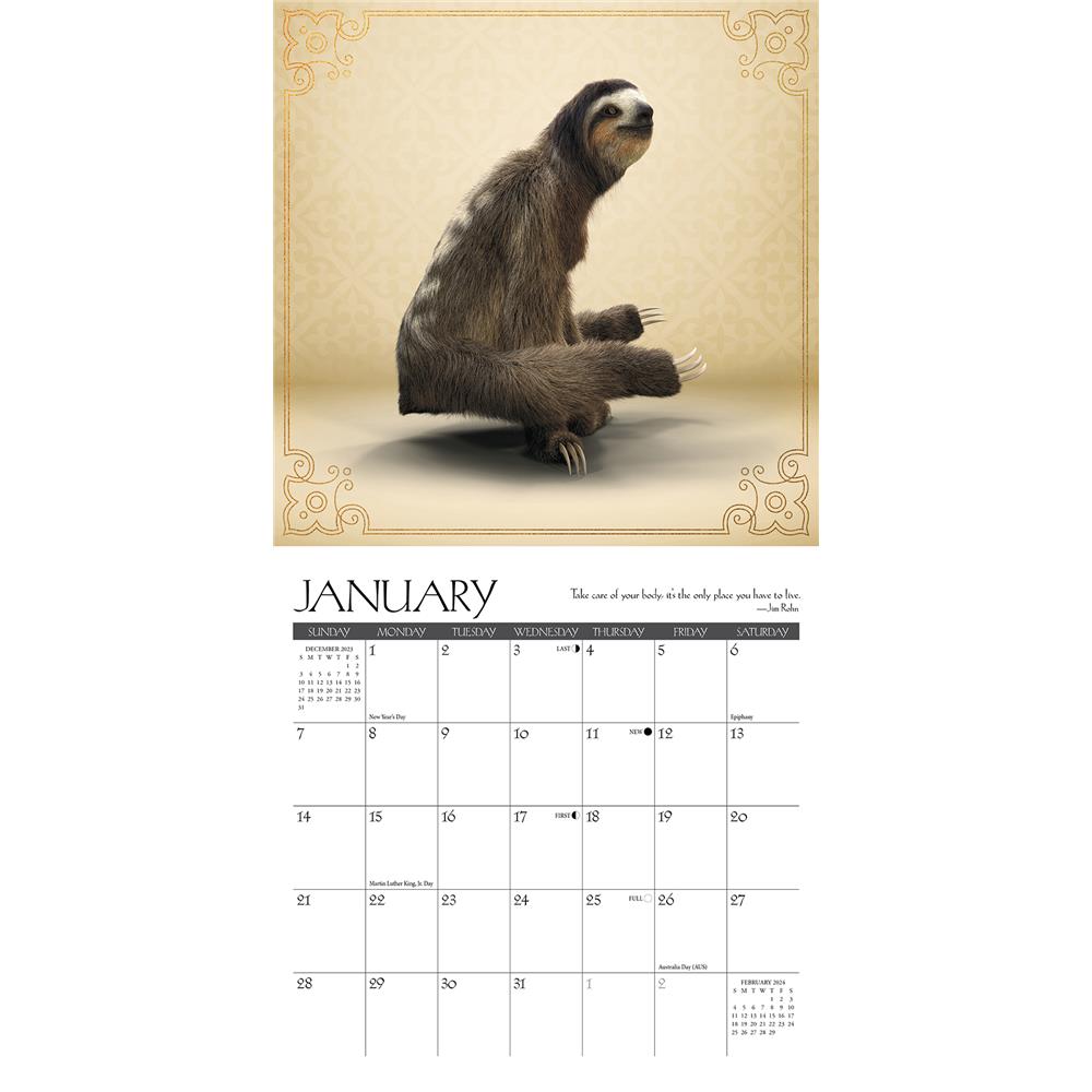 Sloth Yoga 2024 Mini Calendar product image