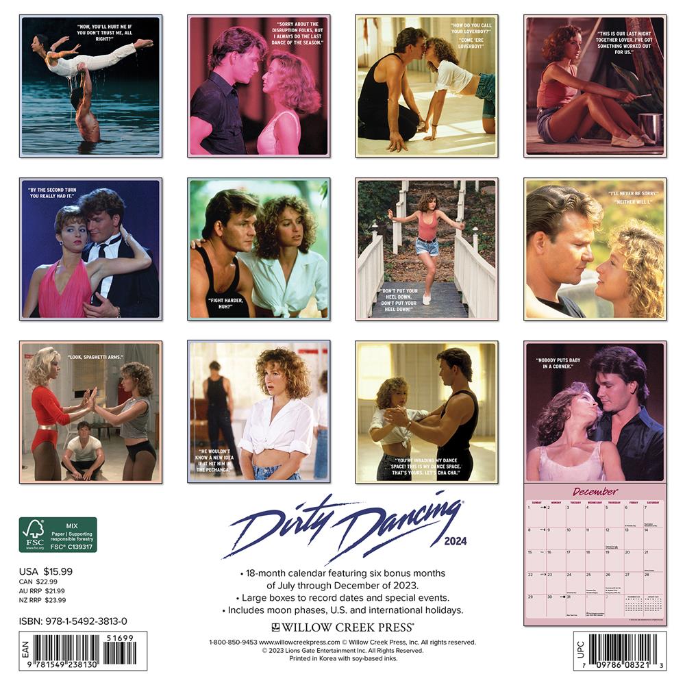 Dirty Dancing 2024 Wall Calendar - Online Exclusive