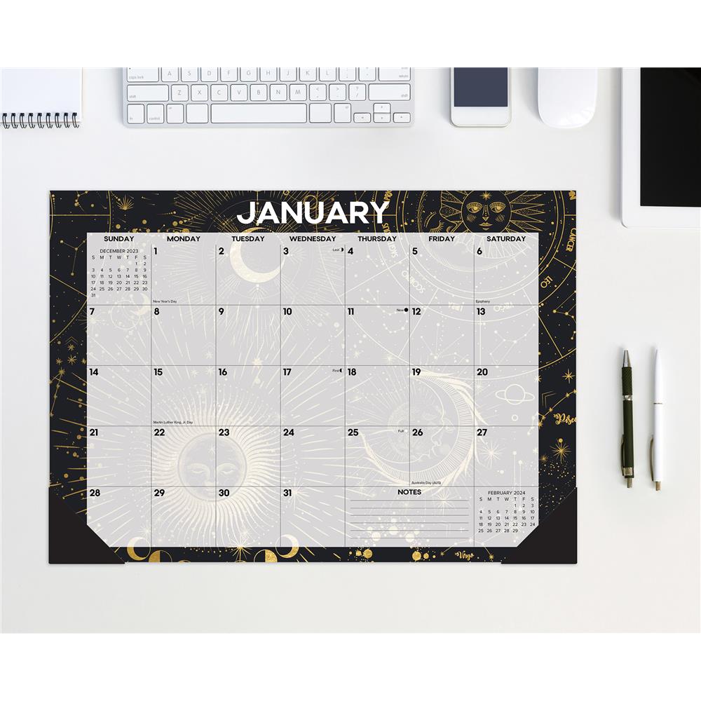 Celestial 2024 Small Desk Pad Calendar