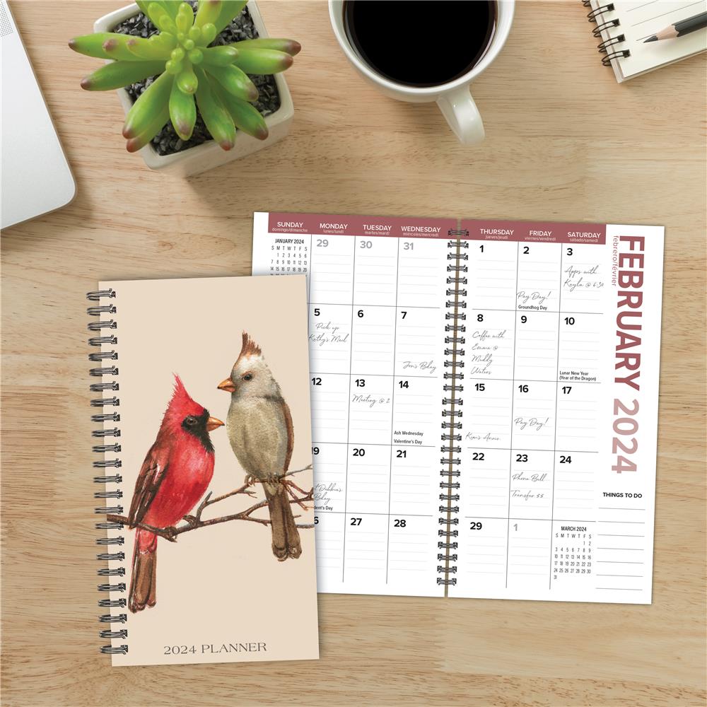 Cardinals 2024 Exclusive Trilingual Spiral Planner Engagement Calendar