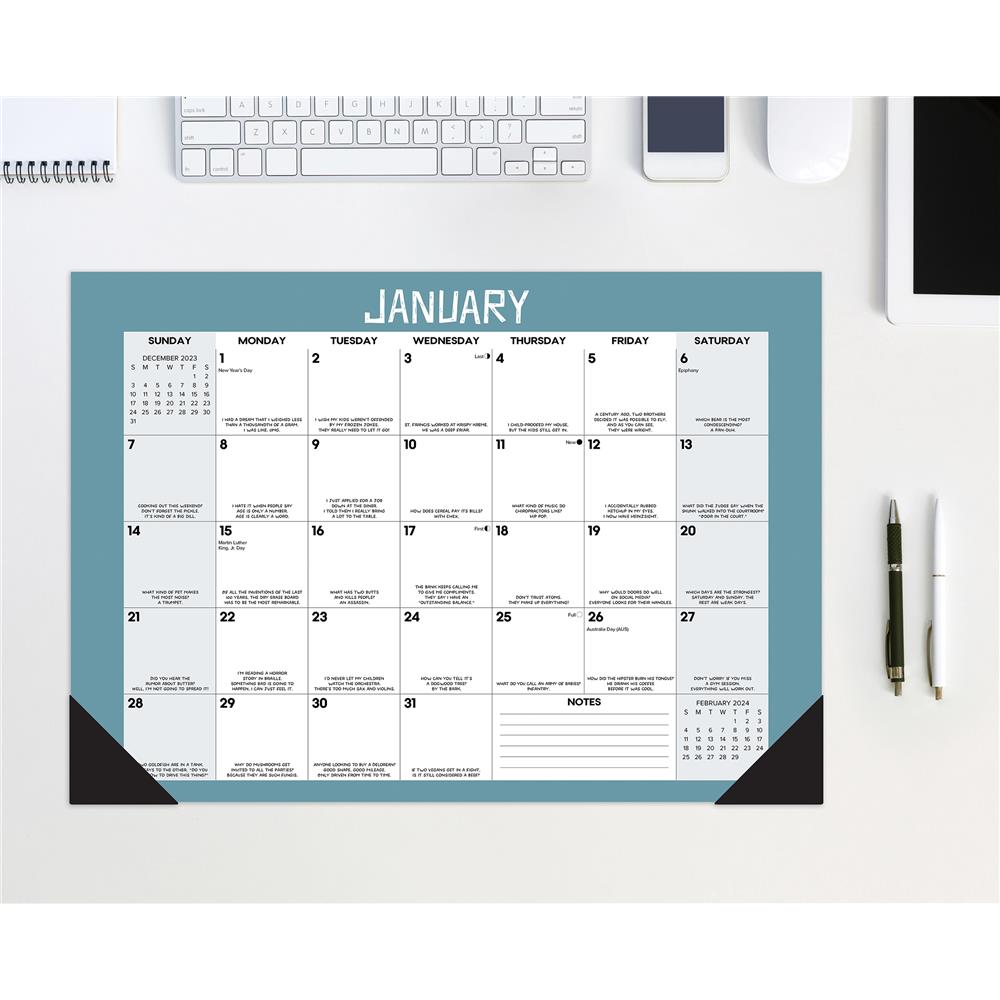 Bad Dad Jokes 2024 Desk Pad Calendar - Online Exclusive
