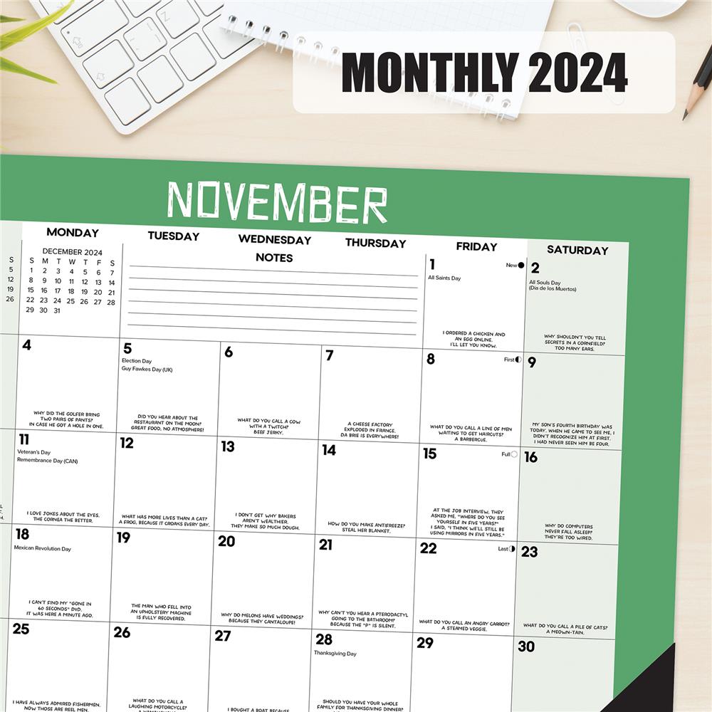 Bad Dad Jokes 2024 Desk Pad Calendar - Online Exclusive