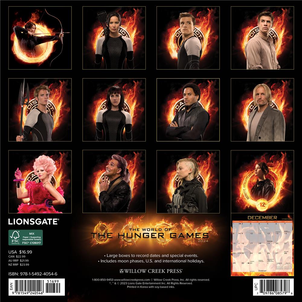 The World of Hunger Games 2024 Exclusive Wall Calendar product image