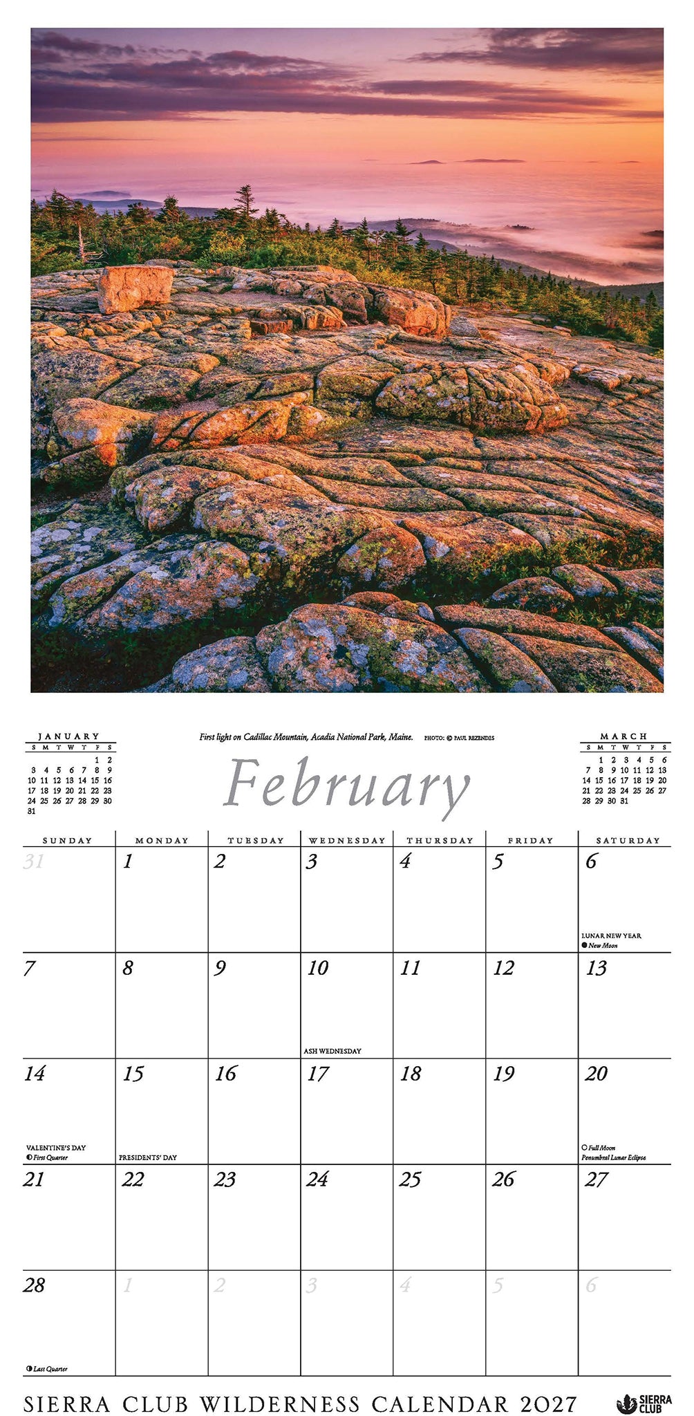 Sierra Club Wilderness 2027 Wall Calendar