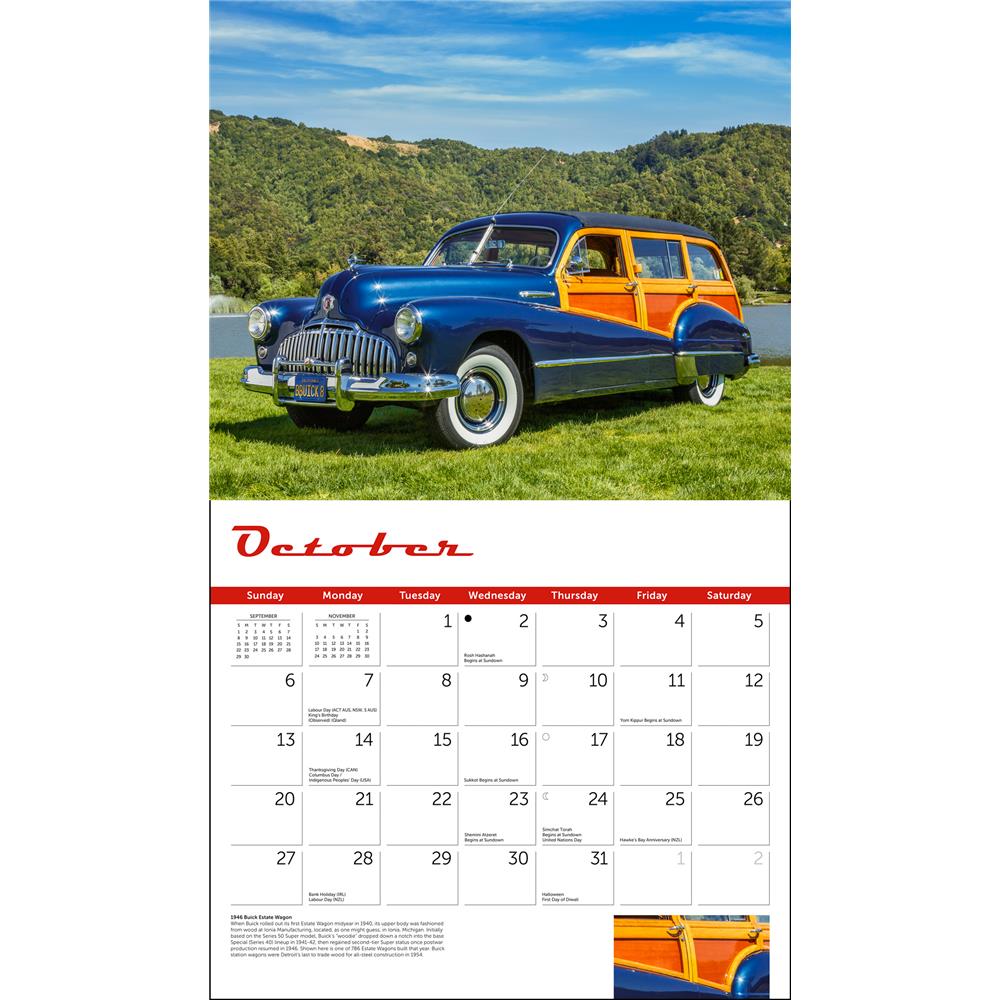 Cars Classic 2024 Wall Calendar