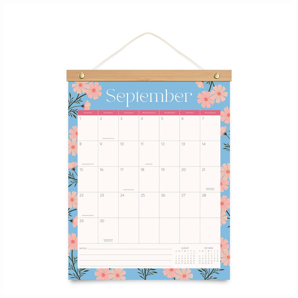 Pretty Petals 2024 Wall Calendar with Bamboo Hanger product image
